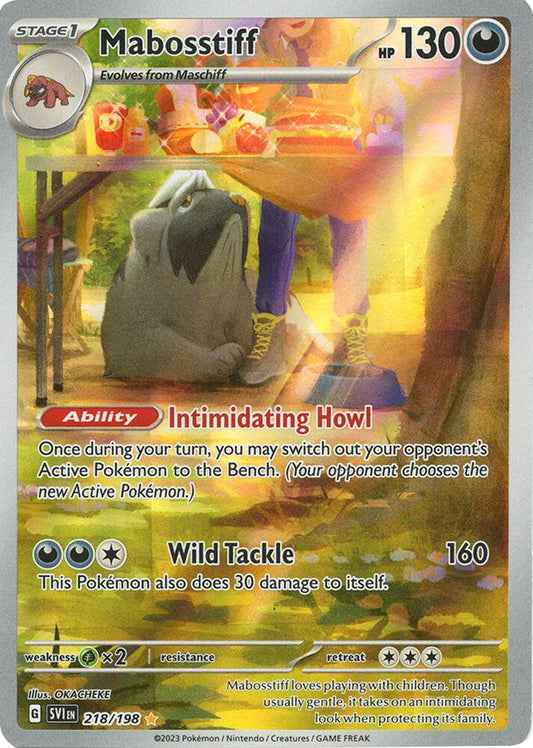 Mabosstiff - 218/198 218/198 Illustration Rare Scarlet & Violet Base Set Pokémon card