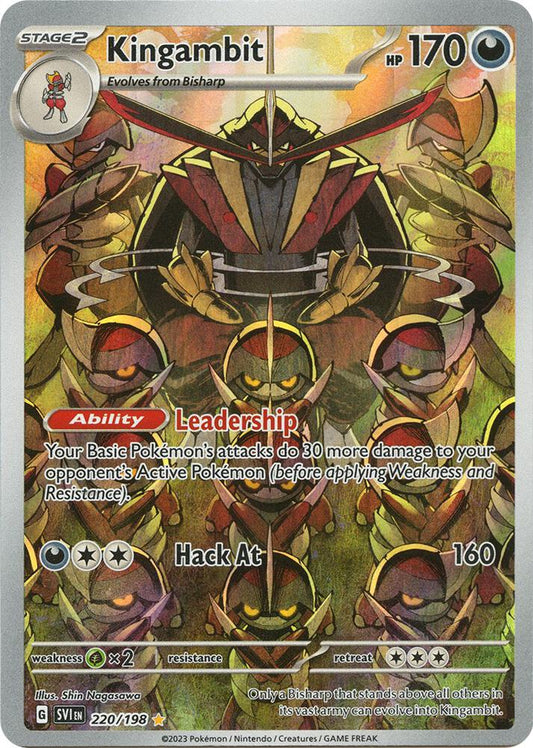 Kingambit - 220/198 220/198 Illustration Rare Scarlet & Violet Base Set Pokémon card