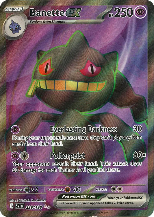 Banette ex - 229/198 229/198 Ultra Rare Scarlet & Violet Base Set Pokémon card