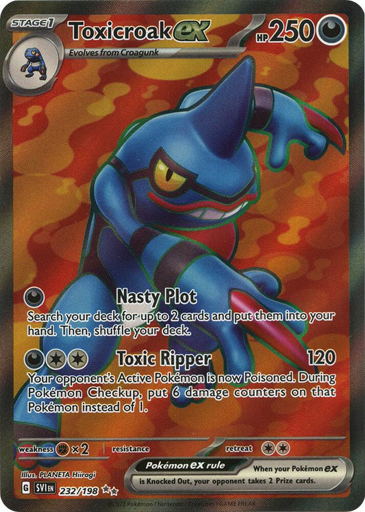 Toxicroak ex - 232/198 232/198 Ultra Rare Scarlet & Violet Base Set Pokémon card