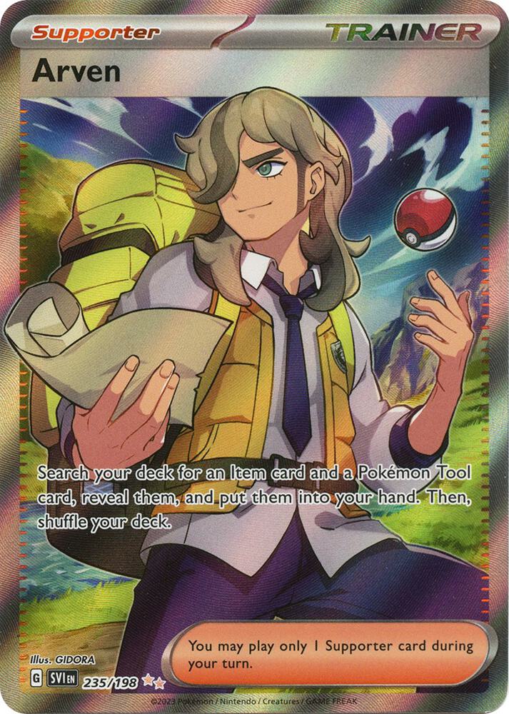 Arven - 235/198 235/198 Ultra Rare Scarlet & Violet Base Set Pokémon card