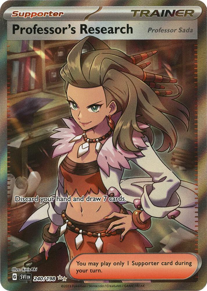 Professor's Research [Professor Sada] - 240/198 240/198 Ultra Rare Scarlet & Violet Base Set Pokémon card