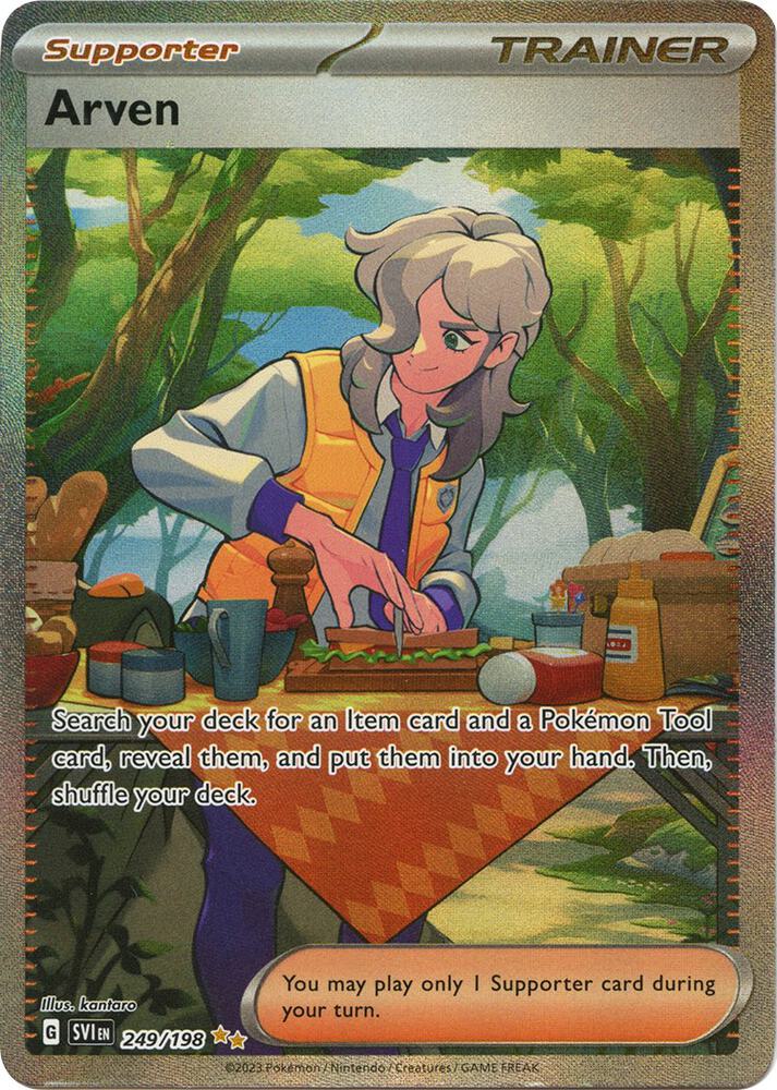 Arven - 249/198 249/198 Special Illustration Rare Scarlet & Violet Base Set Pokémon card