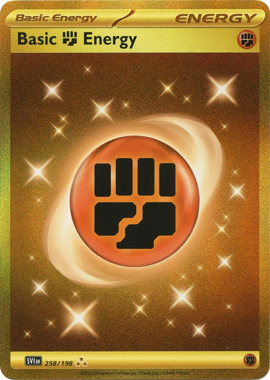 Basic Fighting Energy - 258/198 258/198 Hyper Rare Scarlet & Violet Base Set Pokémon card