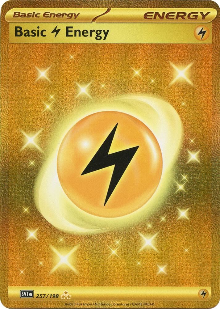 Basic Lightning Energy - 257/198 257/198 Hyper Rare Scarlet & Violet Base Set Pokémon card