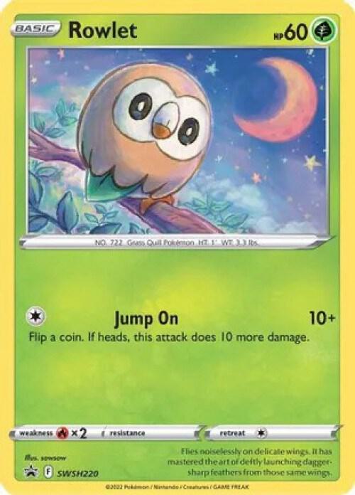 Rowlet - SWSH220 (Cosmos Holo) SWSH220 Promo Miscellaneous Cards & Products Pokémon card