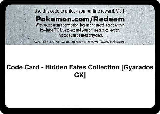Code Card - Hidden Fates Collection [Gyarados GX] - Code Card Hidden Fates
