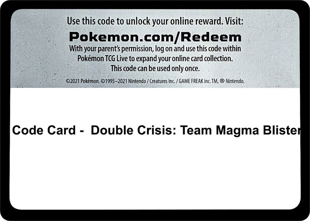Code Card - Double Crisis: Team Magma Blister - Code Card World Championship Decks