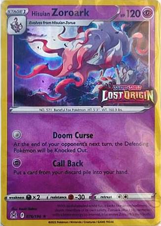 Hisuian Zoroark - 076/196 (Lost Origin Stamped) 076/196 Promo Miscellaneous Cards & Products Pokémon card