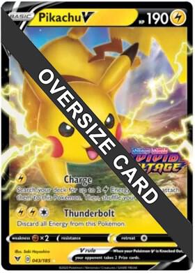 Pikachu V - 043/185 (Vivid Voltage Stamped) 043/185 Promo Jumbo Cards Pokémon card