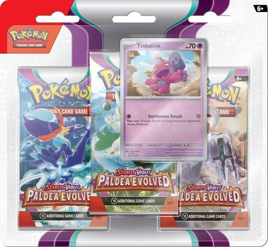 Paldea Evolved 3 Pack Blister [Tinkatink] Pokémon card