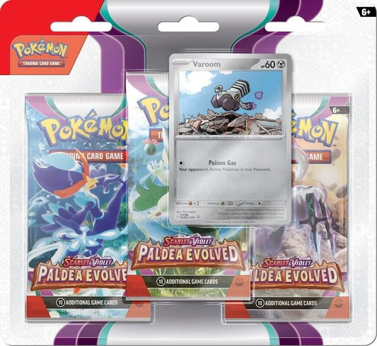 Paldea Evolved 3 Pack Blister [Varoom] Pokémon card