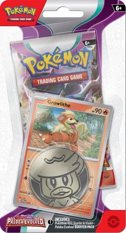 Paldea Evolved Single Pack Blister [Growlithe] Pokémon card