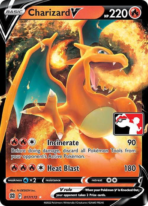 Charizard V - 017/172 017/172 Ultra Rare Prize Pack Series Cards Pokémon card