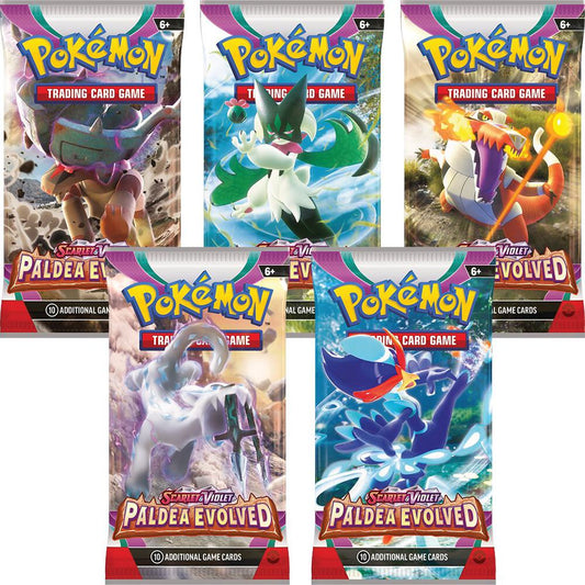 Paldea Evolved Booster Pack Art Bundle [Set of 5] - SV02: Paldea Evolved