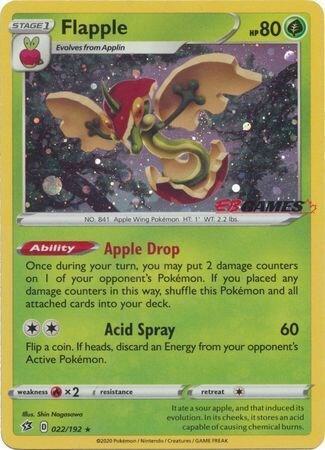 Flapple - 022/192 (EB Games Exclusive) 022/192 Promo Miscellaneous Cards & Products Pokémon card