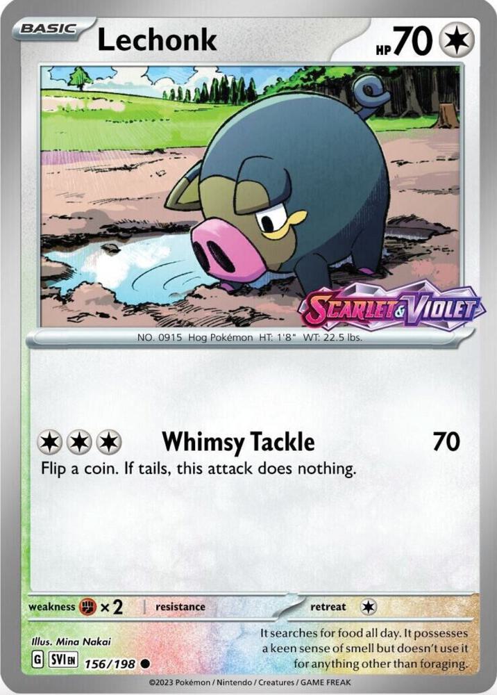 Lechonk - 156/198 (Best Buy Exclusive) Common Miscellaneous Cards & Products