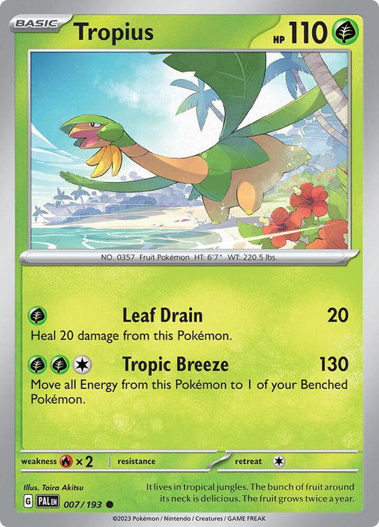 Tropius - 007/193 007/193 Common Paldea Evolved Pokémon card
