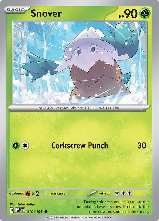 Snover 010/193 Common Paldea Evolved Pokémon card