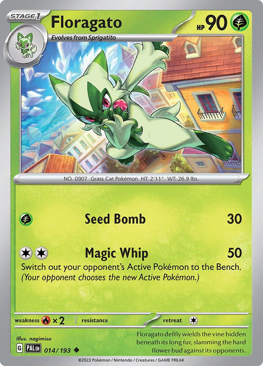 Floragato - 014/193 014/193 Uncommon Paldea Evolved Pokémon card