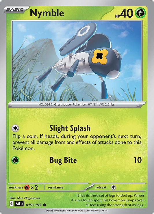 Nymble - 019/193 019/193 Common Paldea Evolved Pokémon card