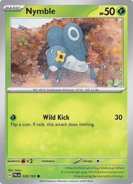 Nymble - 020/193 020/193 Common Paldea Evolved Pokémon card