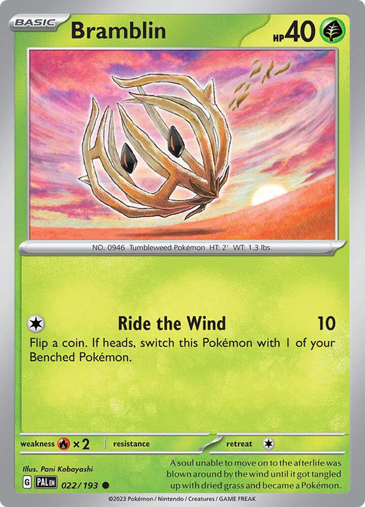 Bramblin - 022/193 022/193 Common Paldea Evolved Pokémon card