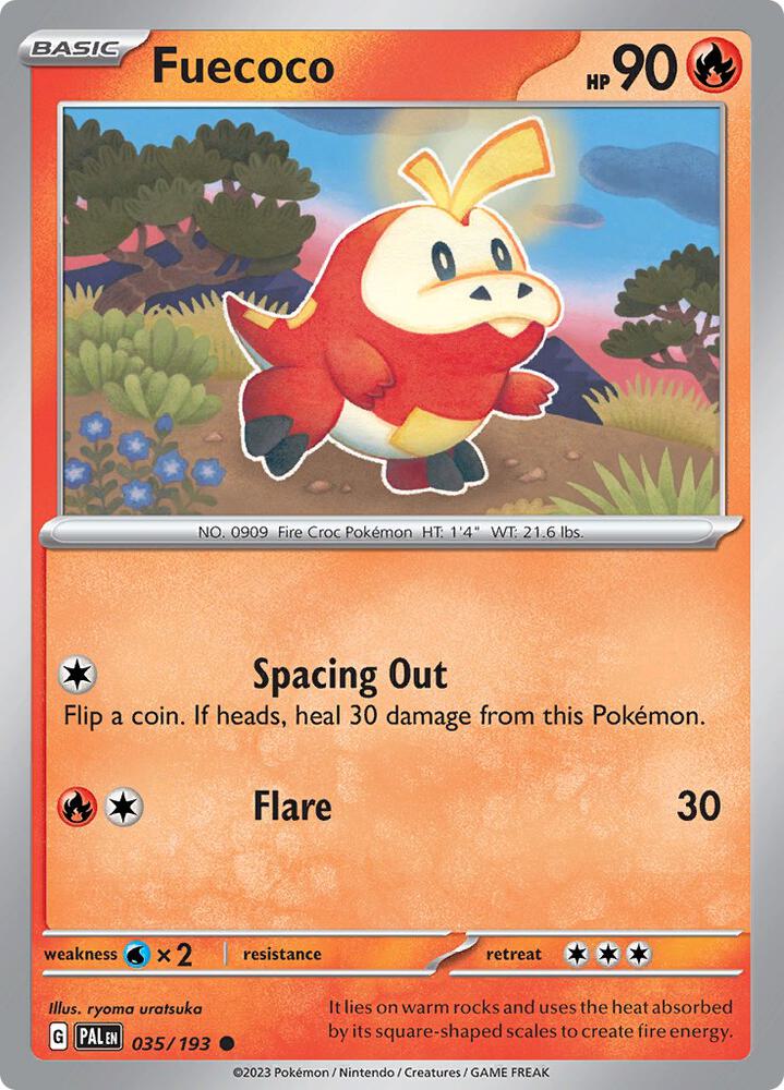 Fuecoco - 035/193 035/193 Common Paldea Evolved Pokémon card