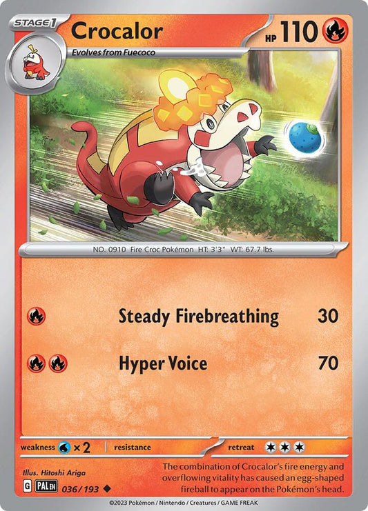 Crocalor - 036/193 036/193 Uncommon Paldea Evolved Pokémon card