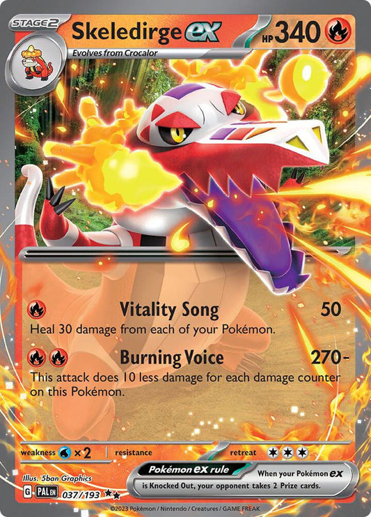 Skeledirge ex - 037/193 037/193 Double Rare Paldea Evolved Pokémon card
