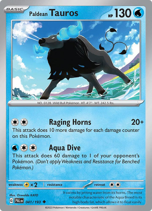 Paldean Tauros - 041/193 041/193 Uncommon Paldea Evolved Pokémon card