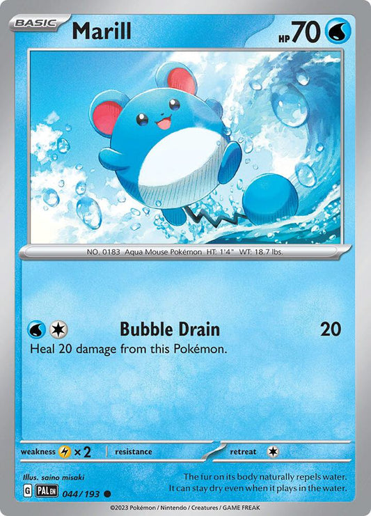 Marill - 044/193 044/193 Common Paldea Evolved Pokémon card