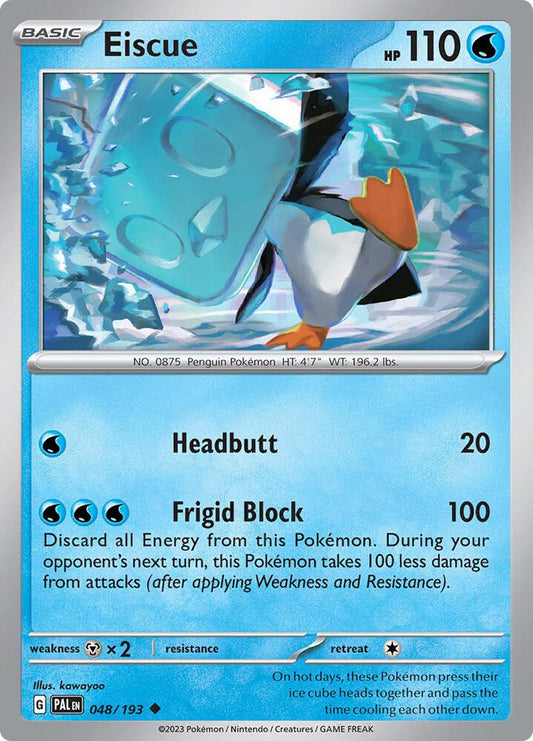 Eiscue - 048/193 048/193 Uncommon Paldea Evolved Pokémon card
