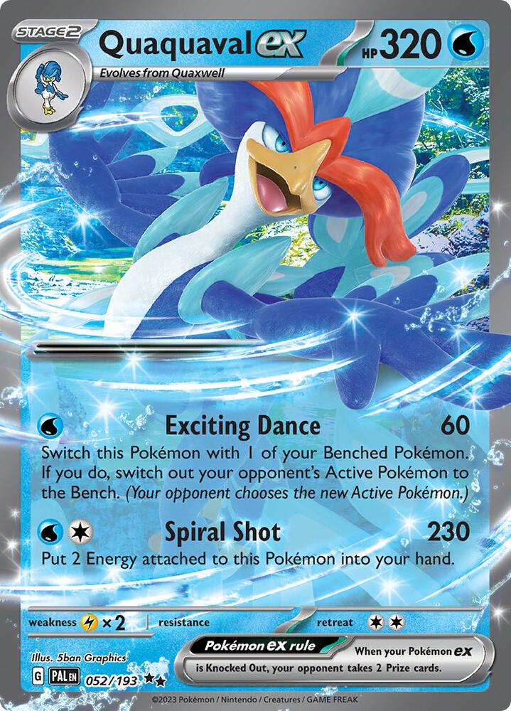Quaquaval ex - 052/193 Double Rare SV02: Paldea Evolved