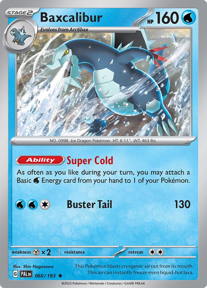 Baxcalibur - 060/193 060/193 Rare Paldea Evolved Pokémon card