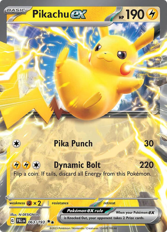Pikachu ex - 063/193 Double Rare SV02: Paldea Evolved