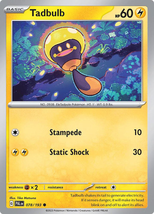Tadbulb - 078/193 078/193 Common Paldea Evolved Pokémon card