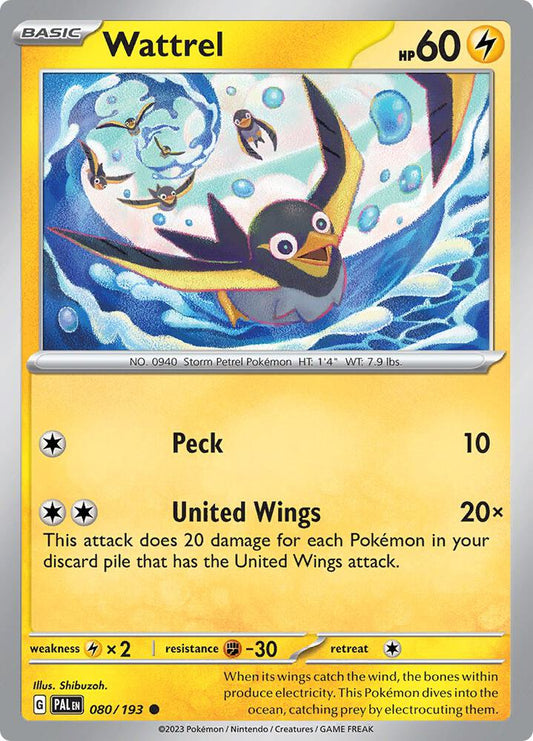 Wattrel - 080/193 080/193 Common Paldea Evolved Pokémon card