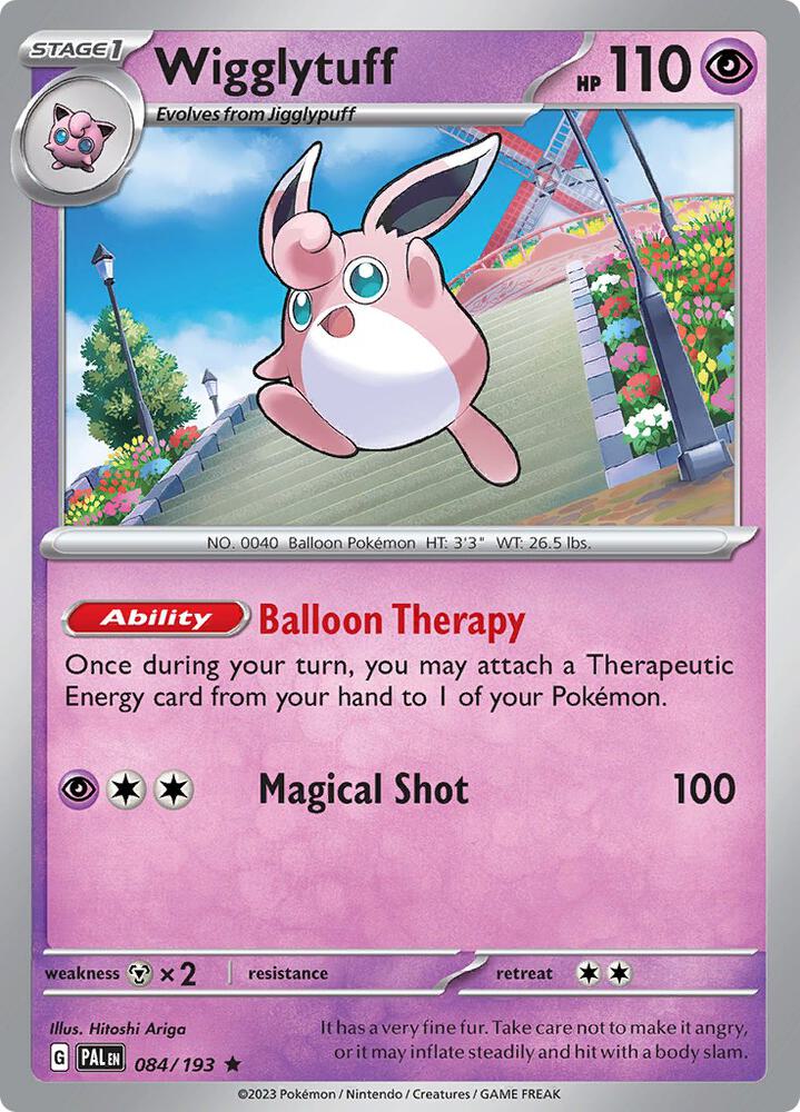 Wigglytuff 084/193 Rare Paldea Evolved Pokémon card