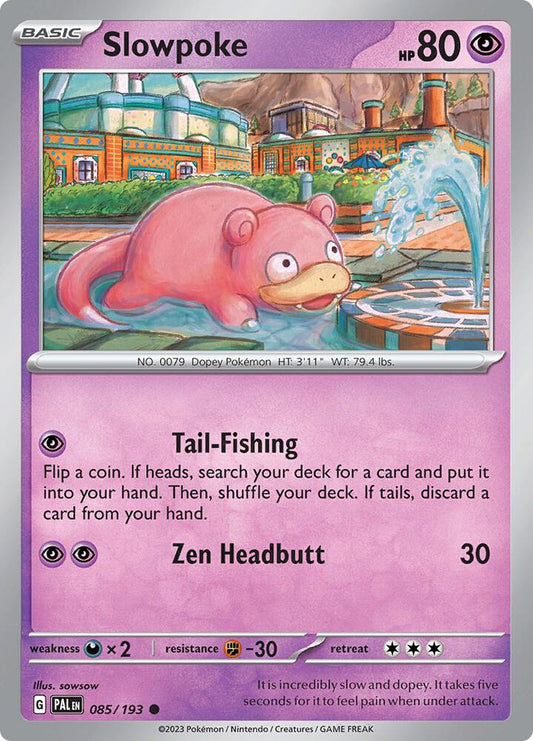 Slowpoke 085/193 Common Paldea Evolved Pokémon card