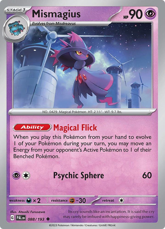 Mismagius - 088/193 088/193 Uncommon Paldea Evolved Pokémon card