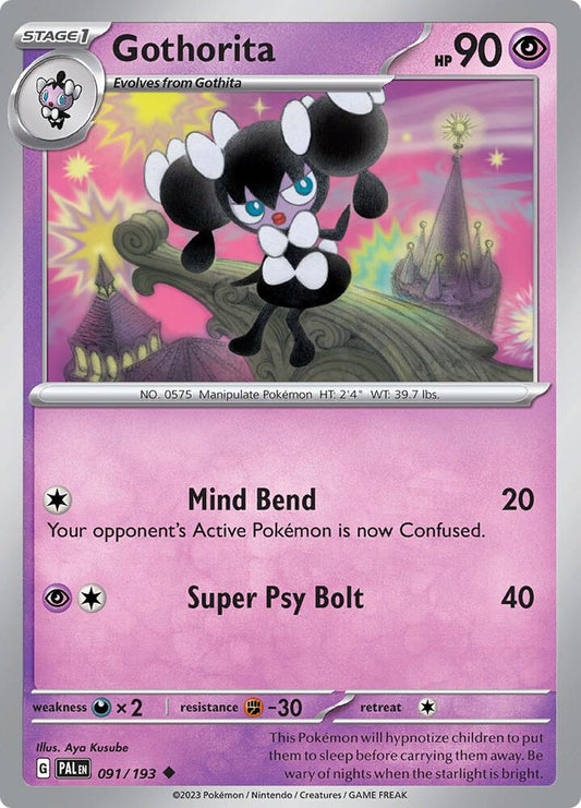 Gothorita - 091/193 091/193 Uncommon Paldea Evolved Pokémon card