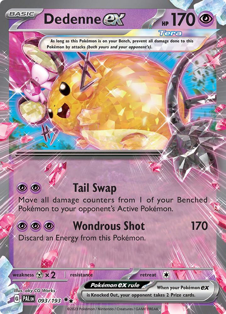 Dedenne ex - 093/193 093/193 Double Rare Paldea Evolved Pokémon card