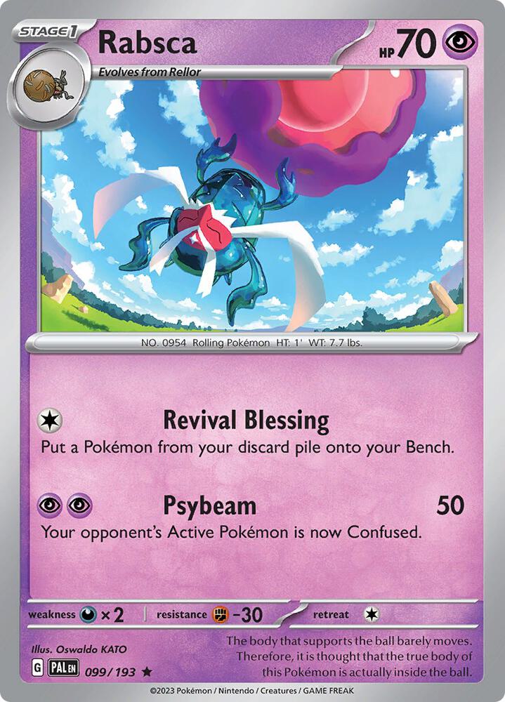 Rabsca - 099/193 099/193 Rare Paldea Evolved Pokémon card
