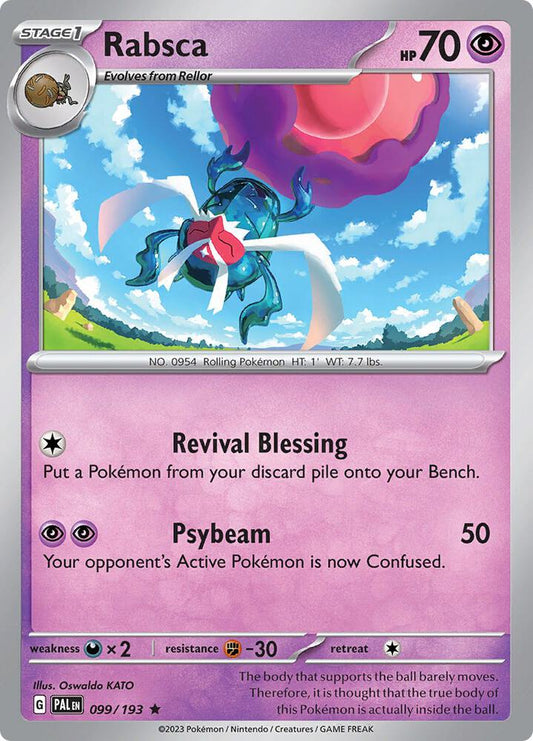 Rabsca - 099/193 099/193 Rare Paldea Evolved Pokémon card