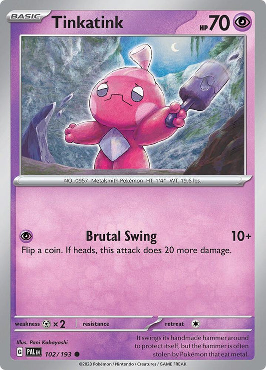 Tinkatink - 102/193 102/193 Common Paldea Evolved Pokémon card