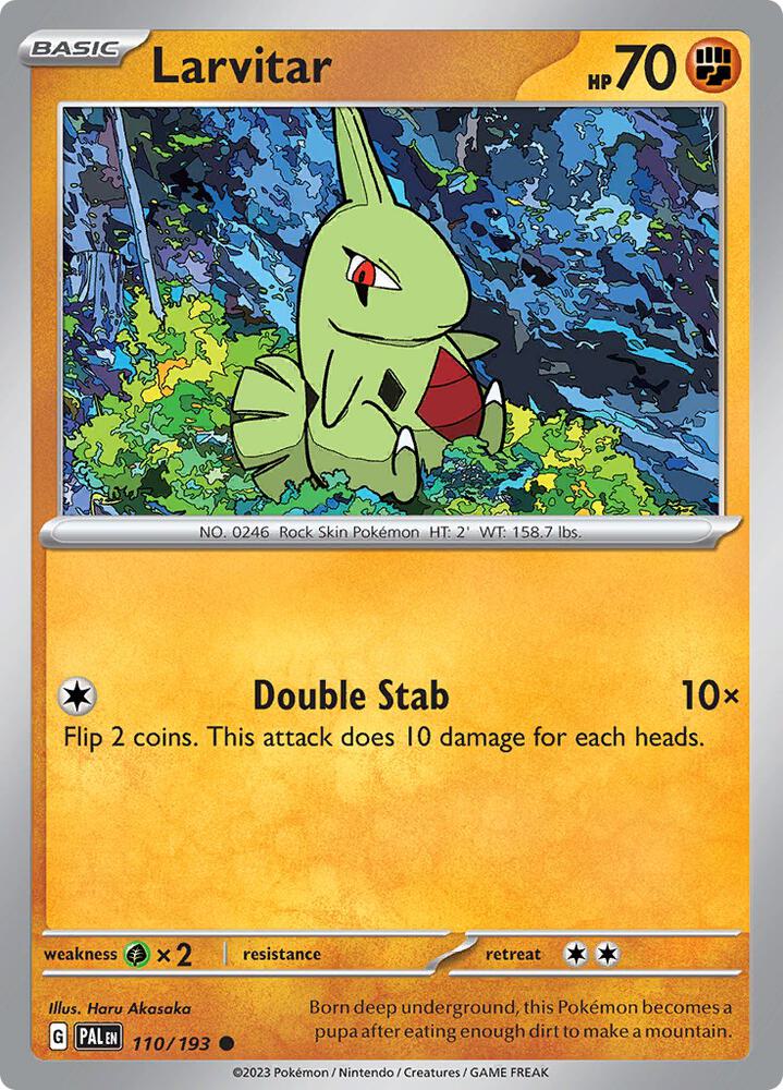Larvitar 110/193 Common Paldea Evolved Pokémon card