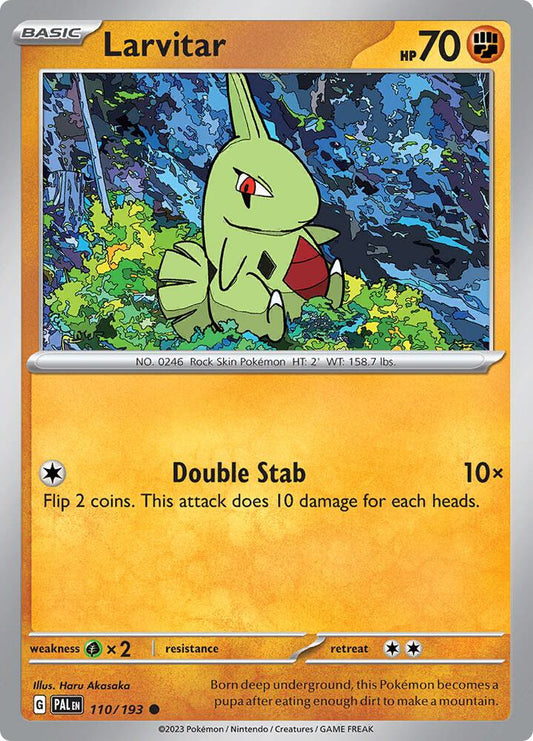 Larvitar 110/193 Common Paldea Evolved Pokémon card