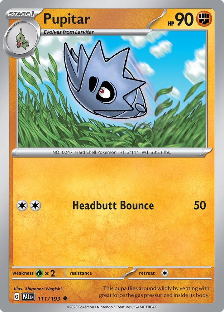 Pupitar - 111/193 Uncommon SV02: Paldea Evolved