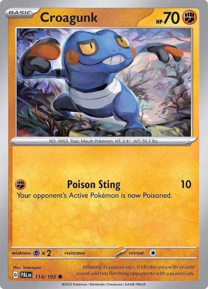 Croagunk - 114/193 Common SV02: Paldea Evolved
